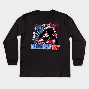 Memorial Day Kids Long Sleeve T-Shirt